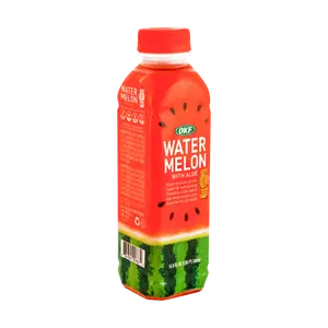 OKF Watermelon Aloe Vera Drink 500ml - Refreshing Korean Beverage, Natural Fruit Juice, Hydrating & Delicious