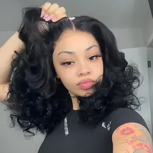 [Free Upgraded 7x6 Lace] Menglle Hair Blow Out 250% Density Bouncy Wave 7x6 Pre Cut Lace Frontal Wigs Spiral Curl Gluess Human Hair Wigs With Middle Part 90s Style Convenient Wigs #Summervibes#DealsForYouDays