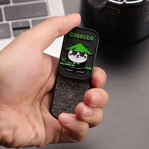 Kung Fu Panda Magnetic Push Tiles, Mechanical Sliding Coins, Touch Sensory Mini Fidget Toy, Unisex Stress Relief, Edc Pocket Toy, Edc Fidget Slider