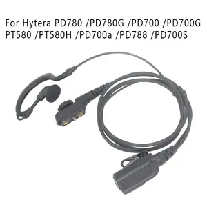 For Hytera Walkie Talkie Headset Cable PD780G Earphone,Universal PD700/PD700G/PD780/PD980/PT580H/PT785 Premium Earhook Earpiece Headset Mic,Two-Way Radio Accessories