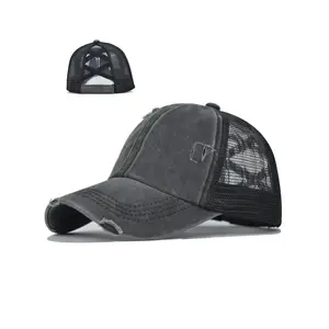 Women's ponytail hat, high ponytail girl, messy bundle hat, camouflage hairstyle, bad hair, adjustable dad hat, fashionable truck hatRAIMENTRY