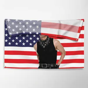 V American Flag Tapestry, Kpop Wall Art Decor, Aesthetic Dorm Room Hanging, Bedroom Poster Tapestry, ARMY Fan Gift