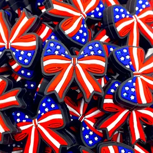 American Bow Silicone Focal Beads - Perfect for Beaded Keychains Crafting Supplies