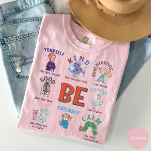 Children’s Book Character Affirmations T-shirt, Teacher Appreciation Shirt, Classroom Graphic Tee, Comfort Colors T-Shirt, Elementary School, Classrooms