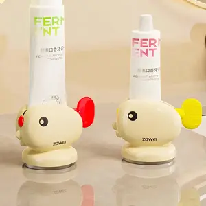 Suction Cup Toothpaste Squeezer Portable Plastic Manual Multifunctional Toothpaste Tube Squeezer Bathroom Accessories