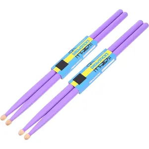 2 Pairs Maple  Drumsticks Maple Percussion Drum Sticks Non Slip 5A Drum Sticks  Tip Maplewood Drumstick for  Students and Adults ()