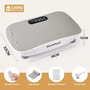 GetMod Smart Vibration Plate Pro Exercise Machine,Full Body Workout at home, vibrational platform for Wellness and Fitness, Bluetooth speaker#2