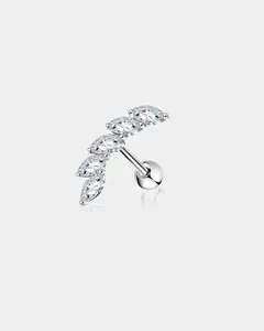 CZ Curved Cartilage Stud