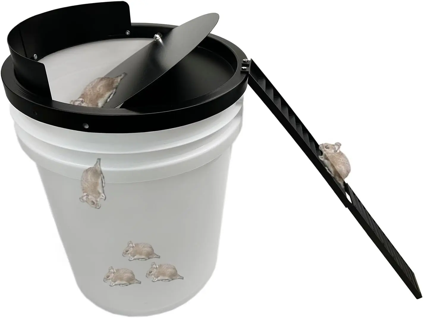 OTIHGUG 5 Gallon Bucket Mouse Trap Lid Auto Reset Metal Rat Trap Reusable