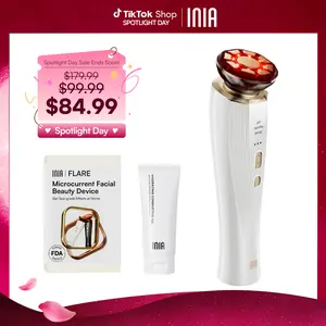 [New Color Drop]  INIA FLARE All-in-One Facial Beauty Device, 3-in-1 Facial Massager Beauty Device for Face and Neck Skin Rejuvenation Lifting/ Tightening/ Infusing, Best Mother's Day gift for Her