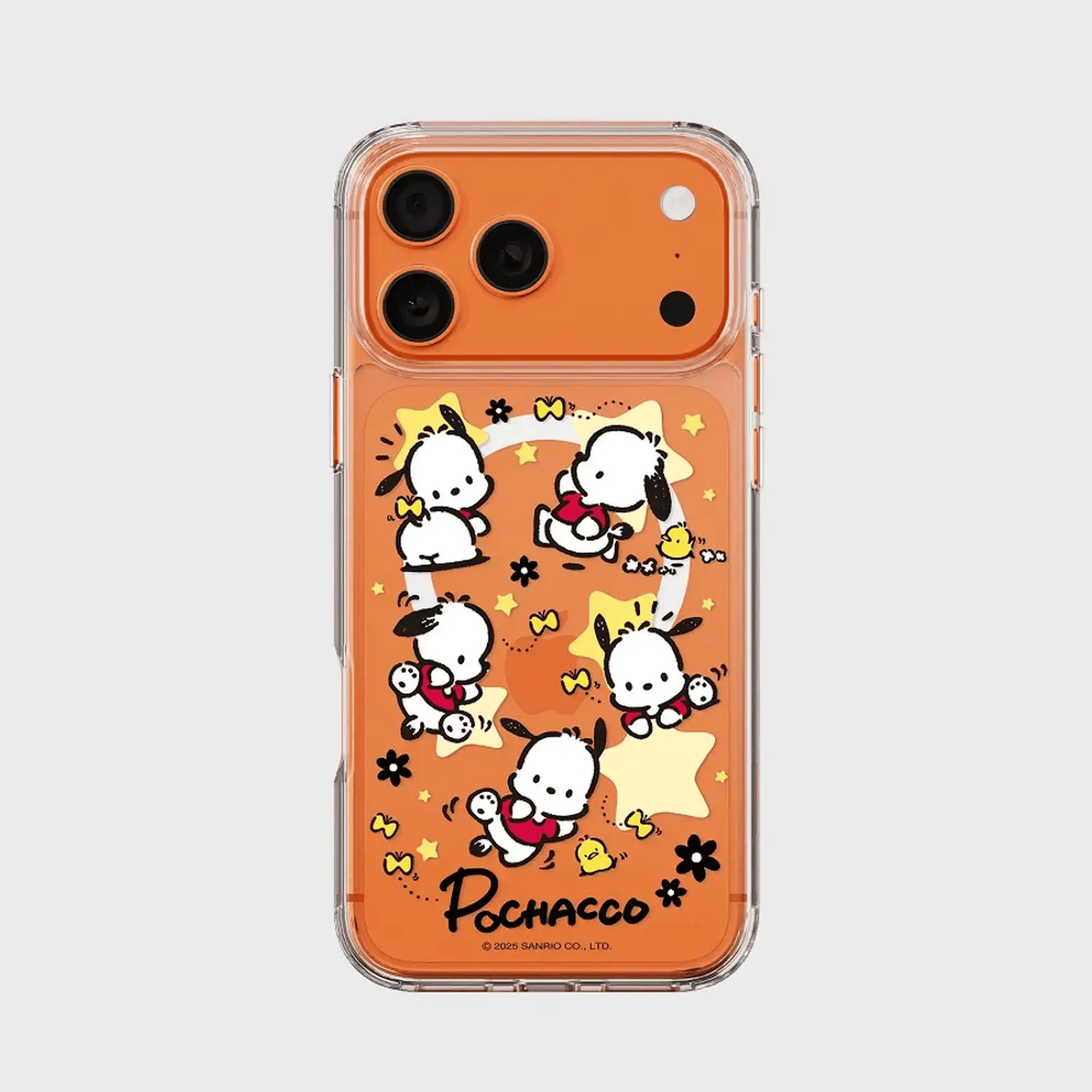 Cute Kawaii Pochacco Star Magnetic Clear Phone Case, Kawaii Puppy Magsafe Shockproof Protective Cover Compatible with iPhone 11-17 Series & Samsung Galaxy S22-S26 Ultra