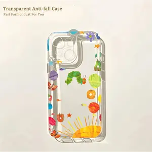 Very Hungry Caterpillar Phone Case Cover, Compatible with iPhone Models 17-11 Pro Max, Clear Tpu Material, Flexible & Durable Design