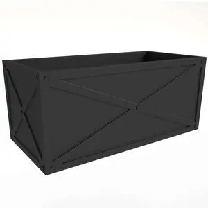 Bonsai Fiberglass and Clay Planter - Rectangular Weather-Resistant Planter Box with Drainage Holes
