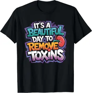 100% Cotton Kidney Dialysis Tech It'S A Beautiful Day To Remove Toxins T-Shirt