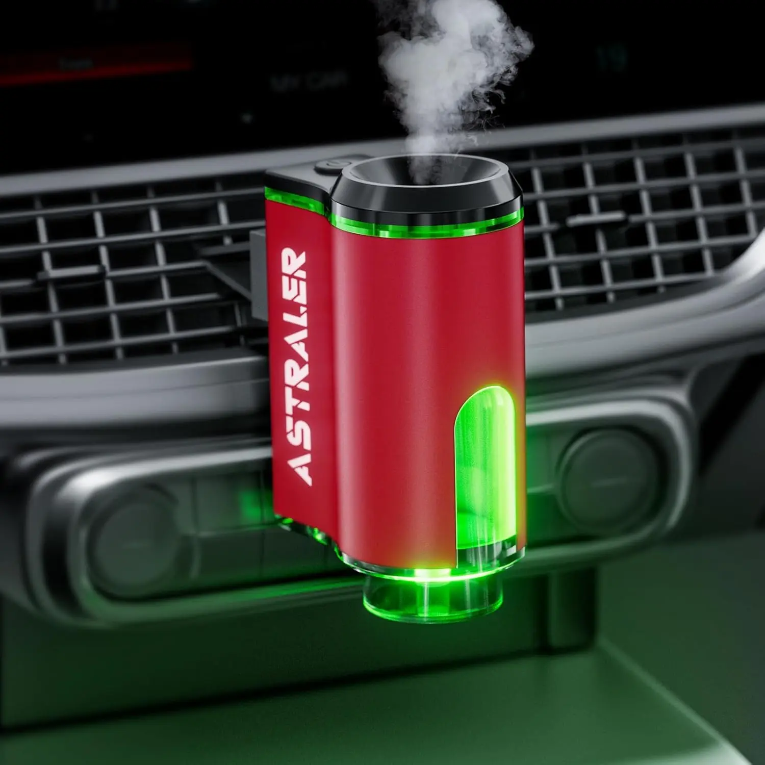 Smart Car Air Freshener Diffuser – Auto On/Off Aromatherapy Diffuse with 3 Scent Modes, USB Rechargeable, Vent Clip, Long-Lasting Essential Oil Refills – Stylish Automobile Decor, Car Accessory& Gift