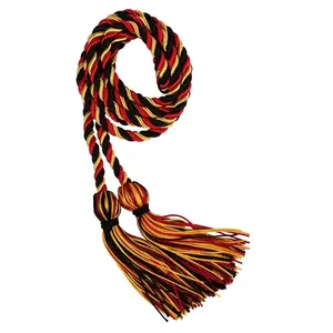 Black, Red and Gold Three Color Graduation Honor Cord