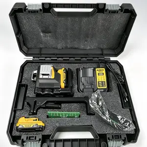 DEWALT 12V Green Beam Laser Level Kit, 12 Lines 360° Self-Leveling Cross Line Laser Measuring Tool With Rechargeable Battery, Charger, Laser Glasses & Wall Mount Bracket For Tile, Construction Layout high torque impact cordless brushless striker socket