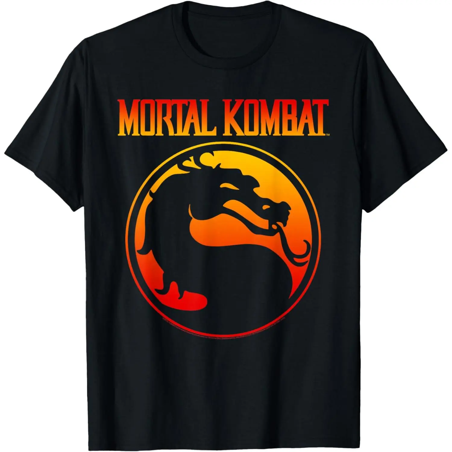 Graphic T-Shirt for Gamers, Casual Streetwear Top with Iconic M Dragon Logo Print, Short Sleeve Round Neck Design to Show Your Love for Gaming, Shortsleeve, Iconic Print, Gaming History