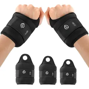 Wrist Weights with Thumb Loops Lock for Women & Men, 0.5lb*2/1lb*2/1.5lb*2/2lb*2/3lb*2, Ice Silk Fabric,Comfortable &  Resistant for Walking,Running,Fitness and
