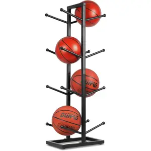Basketball Organizers Metal Ball Storage Rack  Storage for Indoor Outdoor