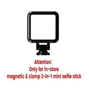 LED Light, Cold and warm light adjustment, Only suitable for in-store clamping and magnetic two-in-one selfie stick