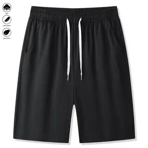 Men's casual shorts, solid color, sports shorts, elastic waistband, side pockets, suitable for everyday casual wear and outdoor running and fitness activities, men's clothing shorts, men's shorts