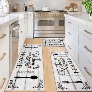 Boho Kitchen Rug Sets 3 count, Washable Kitchen Mats for Floor, Non Slip Soft Kitchen Area Rug Floor Mat for Kitchen, Laundry Room and Hallway (Log, 20''x32''+20''x47''+20''x59'')