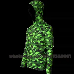 GOOGAN SQUAD Kids' Fishing Hooded Long-Sleeve Performance Shirts, Sporty Sports Tops, Breathable Outdoor Fishing Clothing