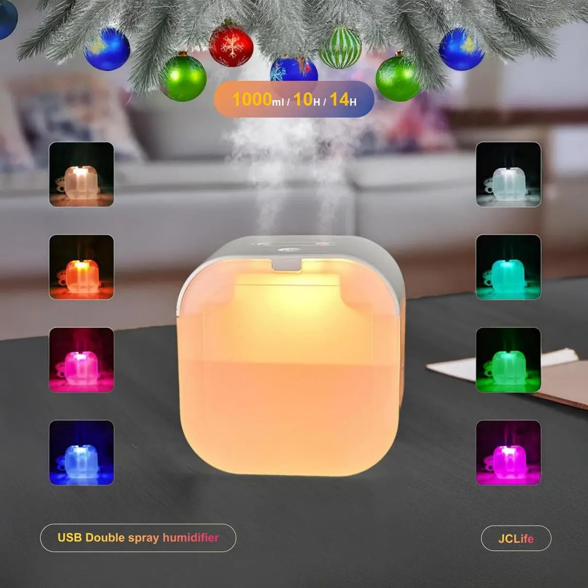 Transparent Visible Water Level Humidifier, USB Fast Charging Long ...