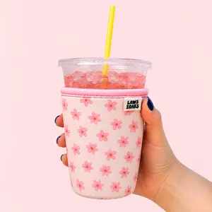 Daisy Daydream Coffee Sleeve Reusable Neoprene Cup Sleeve Eco-Friendly Comfortable Drink Sleeve for Iced Coffee Drinkware Accessories