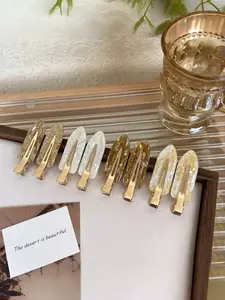 8-Piece Acetate Duckbill Clips Set, Non-Slip Full Hair Quality, Neutral Color & Tortoise Shell, Simple Fashion Hair Accessories, Claw Clips