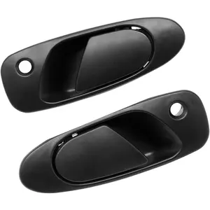 Exterior Door Handle Set, Compatible with 1992-1995 Honda Civic 1993-1997 Civic Del Sol, Front Outside Left Driver & Right Passenger Side with Key Hole Replaces# 72180SR3J02ZD, 72140SR3J02ZD