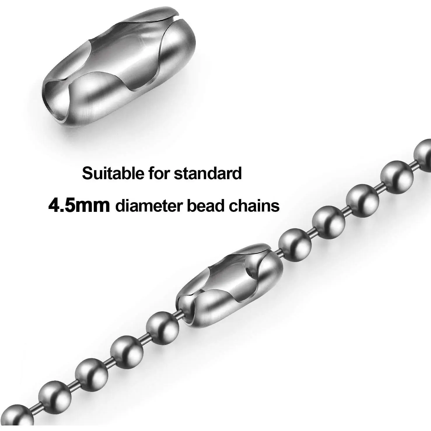 Pangda 20 Pack Replacement Vertical Roman Roller Blind Chain Cord Connector Clips (Stainless Steel)