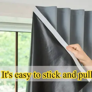 Self-Adhesive Blackout Curtains, French Style Privacy Protection Drapes, Home Sunshade Fabric for Bedroom, Casual Style, Easy Install Curtain