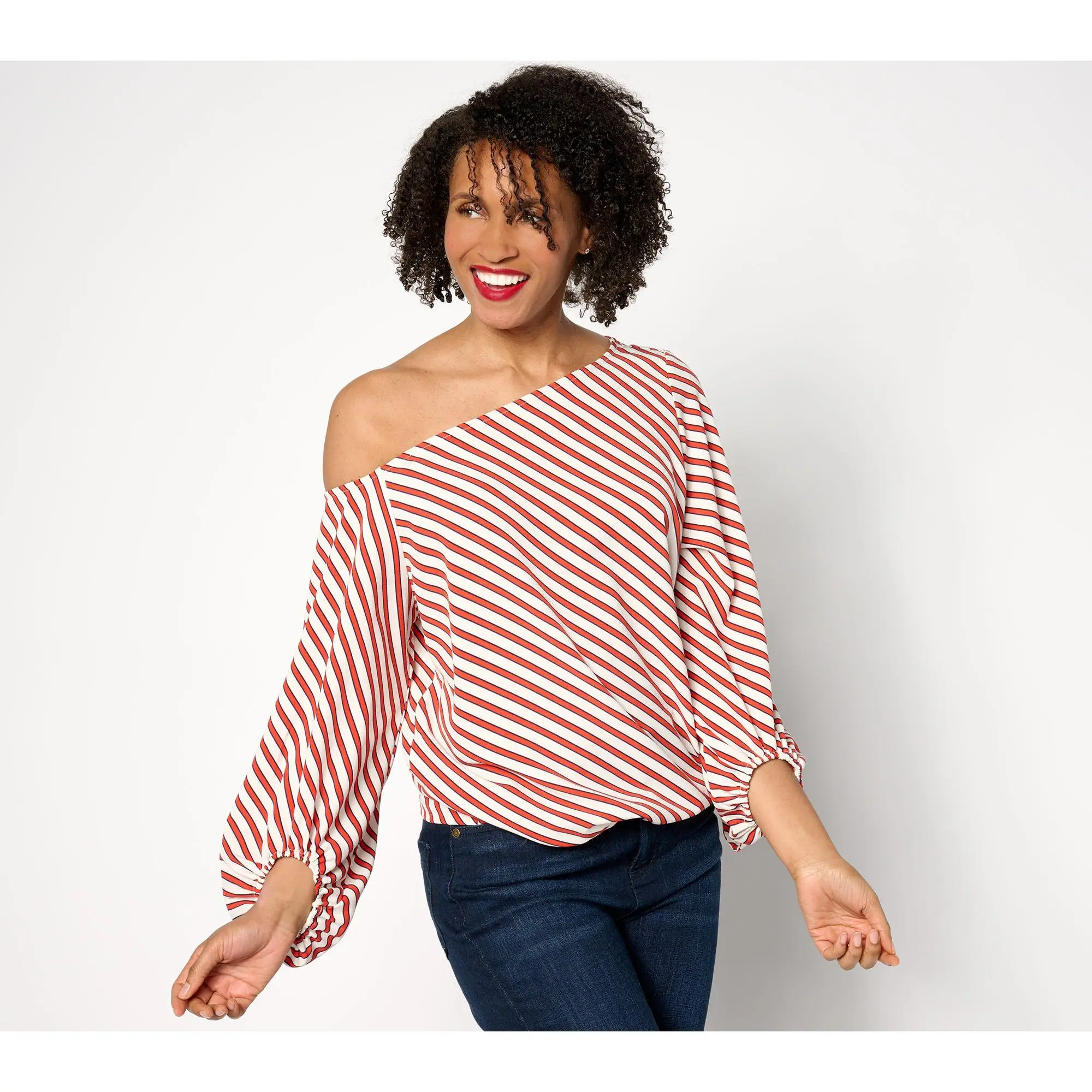 BEAUTIFUL by Lawrence Zarian Off-Shoulder Dolman Sleeve Top
