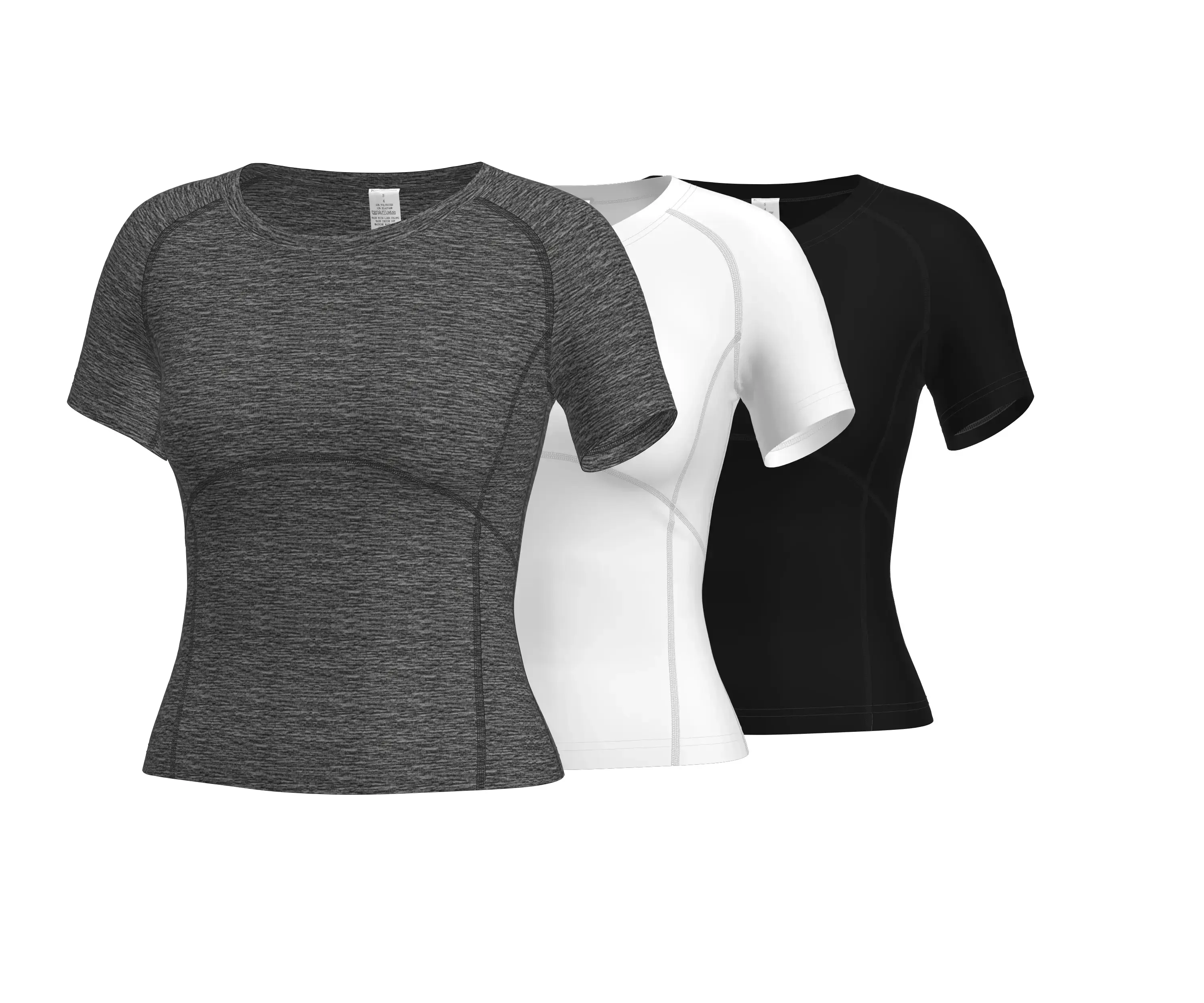 Women's Compression Shirt Short Sleeve Athletic Yoga Running T-Shirt Summer Gym Workout Quick Dry Stretchy Tees Tops Baselayer Sports Apparel Sports Clothes