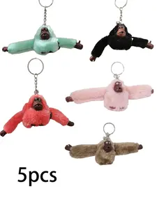 Cute Monkey Design Plush Keychain, Cute Soft Keychains, Colorful Keychain for Bag Decoration, Trendy Cute Keychain, Fashion Accessories for Daily Use