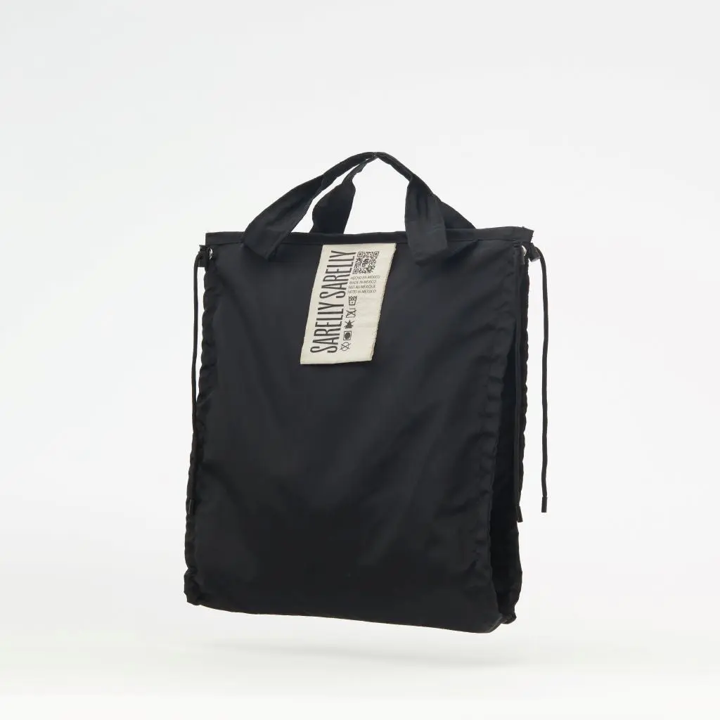 Sarelly Wabi Tote Bag Ultra Lightweight Waterproof Handmade in Mexico City with Snap Button Closure & Internal Divider with a Japanese Twist