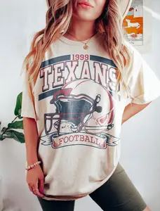 [Sale Up To 50%] Vintage 90s Retro Style Houston Texans Football, 90s Bootleg, T Shirt Retro Style Sweatshirt Crewneck, Vintage style Houston Texans fan, Trending USA Cotton Fabric