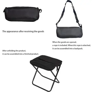 Portable Foldable Backpack Chair, Travel Folding Chair Bag, Small Easy Carry Outdoor Chair, Picnic Hiking Fishing Pocket Chair