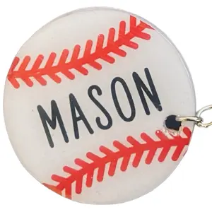 Durable Baseball Keychain with Team Logo - Perfect for Baseball Fans