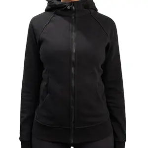 Women's Casual Slim Yoga Top Zipper Hooded Jacket for Autumn and Winter Comfortable Fit