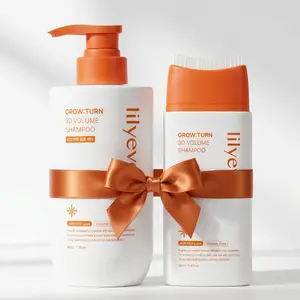 Lilyeve GROWTURN Volume Care Shampoo Duo – 3D Volume Shampoo with Built-in Brush 6.76 fl. oz. x 3D Volume Shampoo 16.23 fl.oz
