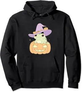 Frog Halloween Costume Spooky Trick Or Treat Scary Toad Pullover Hoodie - Loislefors Shop 70B0CB76R4M2