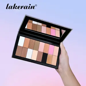 All-in-One Makeup Palette, Multi-Functional Eyeshadow Palette, Including Eyeshadows/Blushes/Eyebrow Powder/Contour/Eyeliner/Highlighter/Concealer/Setting Powder/ Foundation/Bronzer, Fine Powder Texture, Long-Lasting & Waterproof, Cosmetic Palette