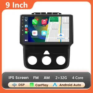 Android Car Stereo for Dodge RAM 1500 2500 3500 2013 - 2018, Ram 1500 Bluetooth Radio Replacement with Wireless CarPlay Android Auto - 2+32GB (Only fit Manual AC)