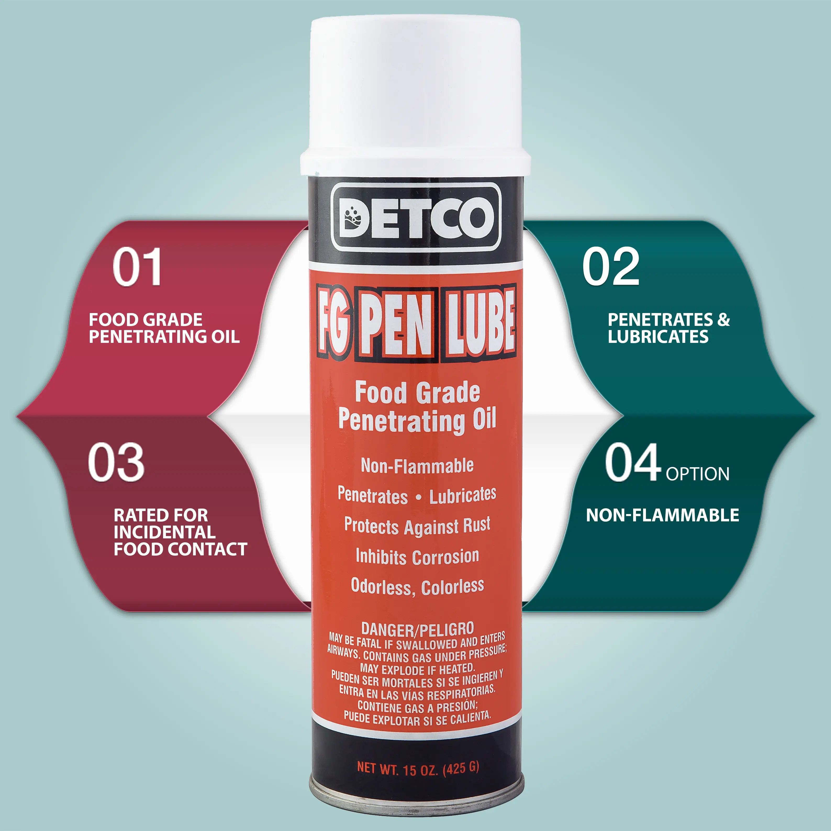 DETCO Food Grade Pen Lube - High Performance Penetrating Lubrication