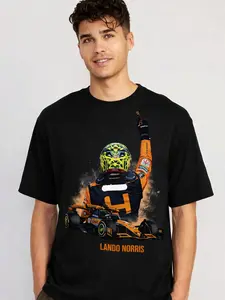 Lando Norris Racing Graphic T-shirt | Full Logo Shirt with Driver and Car Design
