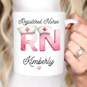 Custom Nurse Mug, Personalized Nurse Mug, Registered Nurse Mug, Nurse Appreciation Gift, Nurse Grad Gift, Nurse Student Mug, Gifr For Rn
