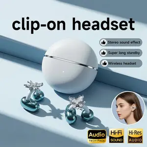 Butterfly Earrings Fashion Clip-On Bluetooth-compatible Earbuds, Open Ear Wireless Headphones, Non-In-Ear Ear Clip, Luxurious Hi-Fi Sound, Stereo Sound Headphone